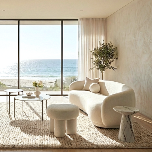 Capri 3 Seater Milan Sofa - Ivory