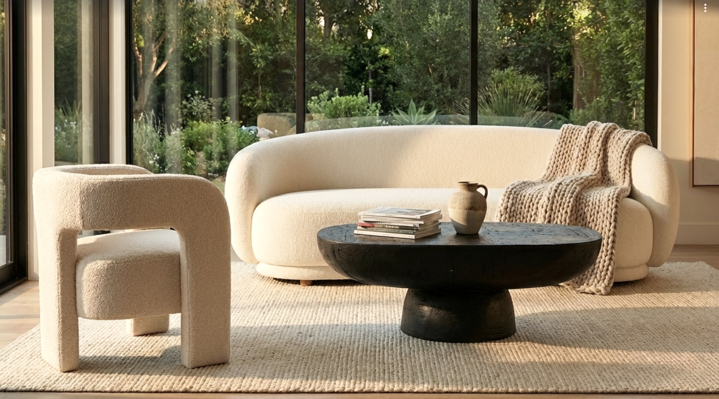 Capri 3 Seater Milan Sofa - Ivory