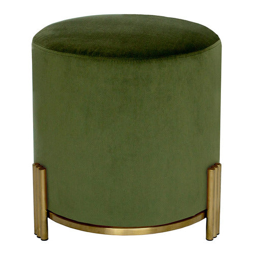 Green Velvet Ottoman