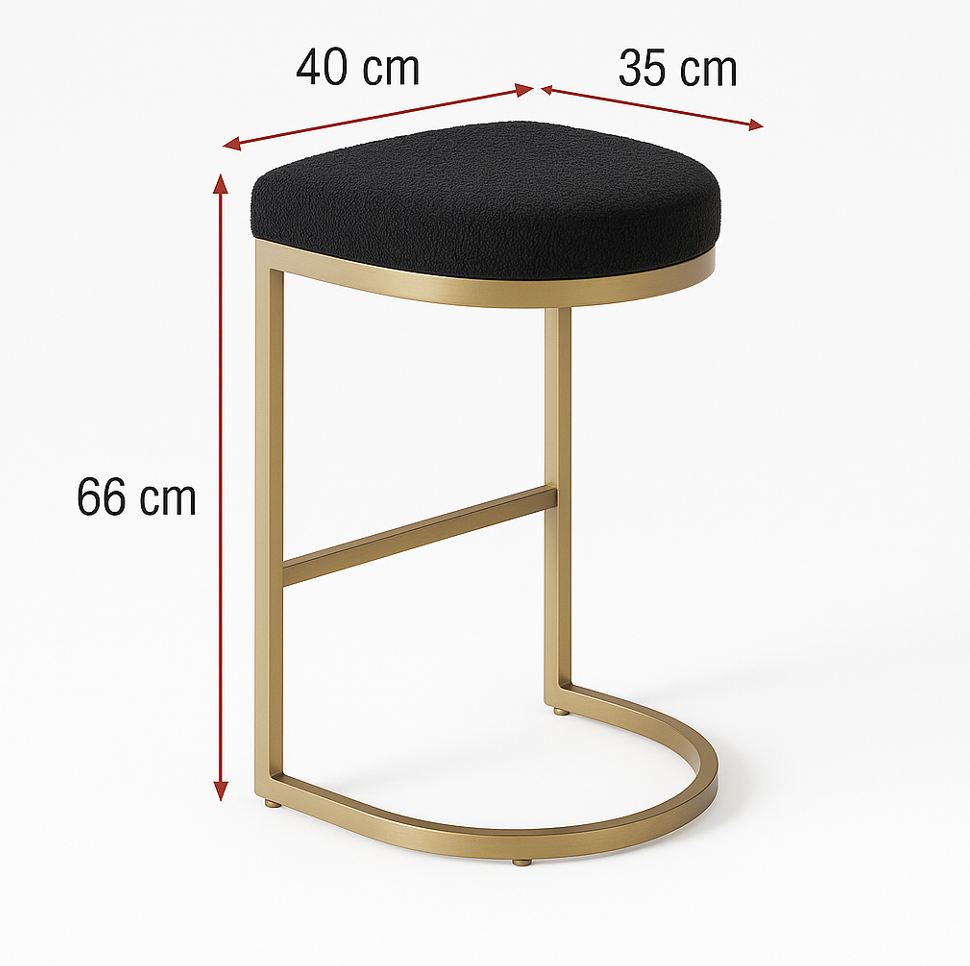 Royale Black Bar Stool – furniture piece by Interior Ave