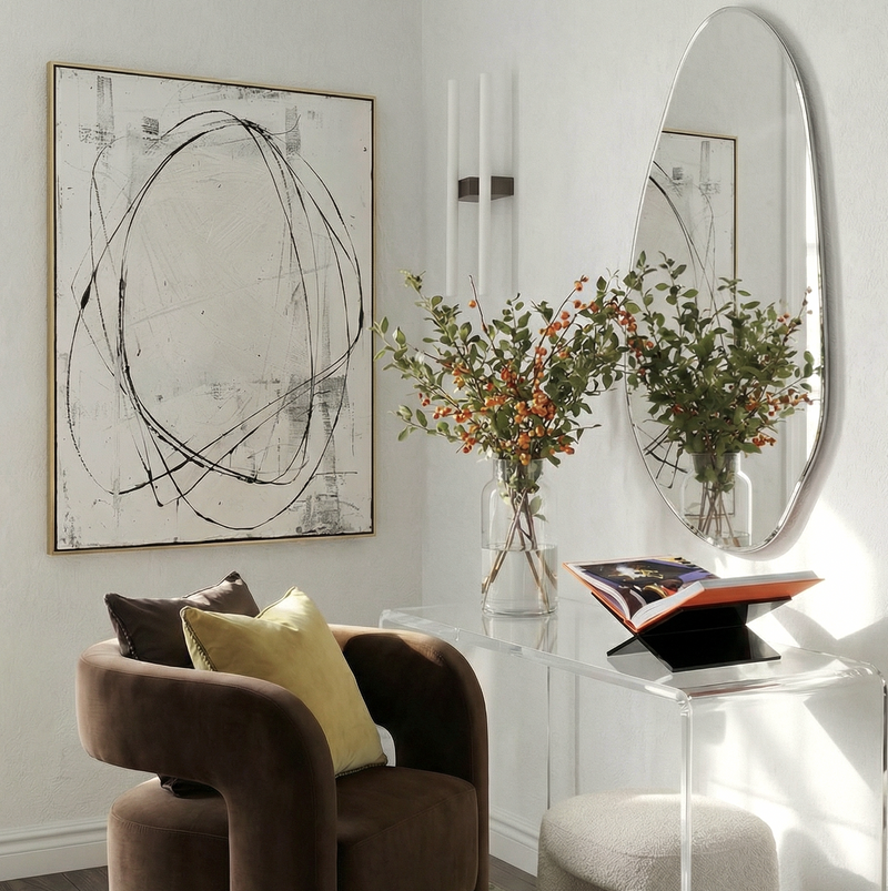 Jewel Irregular LED Wall Mirror – Backlit Statement Mirror