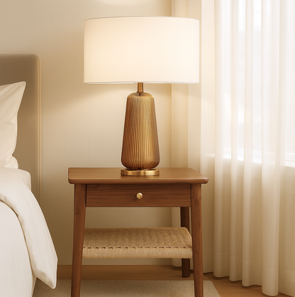 Kaisa Bedside Table - Almond