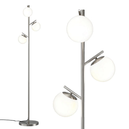 Opal 3-Light Tree Floor Lamp - Silver