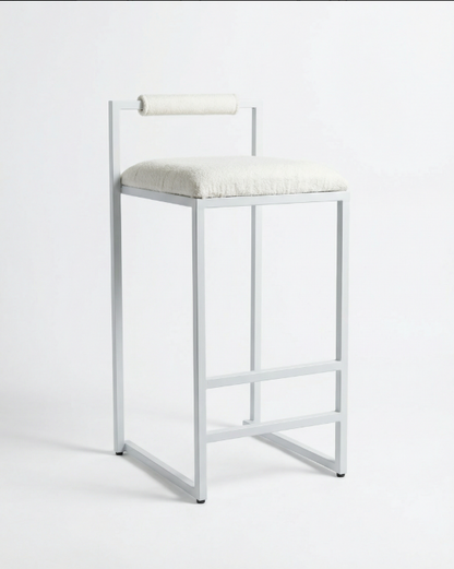 La Maison Boucle Bar Stool - White Boucle