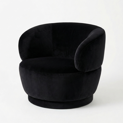 Luna Swivel Armchair - Black