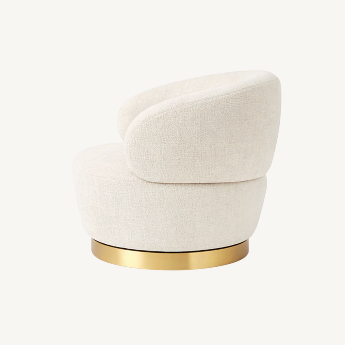Luna Swivel Armchair - Vanilla Oat