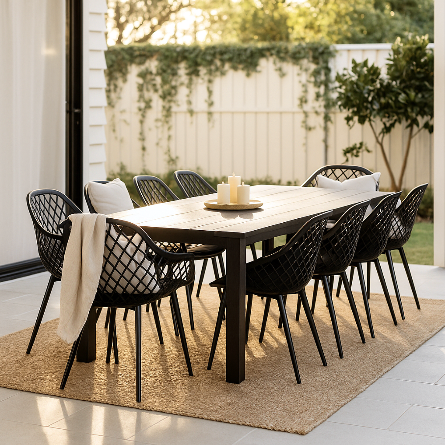 Laos Outdoor Chair Black - Set of Four