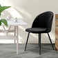 Levede 2x Dining Chairs Kitchen Cafe Black-1864183273178140679