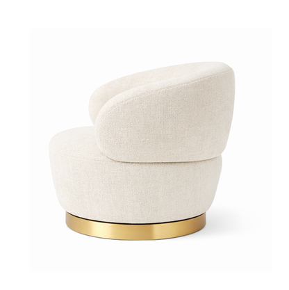 Luna Swivel Armchair - Vanilla Oat | Designer Accent Chair by Interior Ave