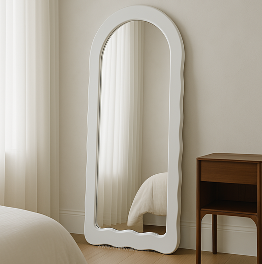 Luna White Full Standing Mirror – Interior Ave
