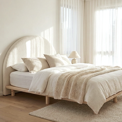 Monty Natural Pine Bed Base - Double
