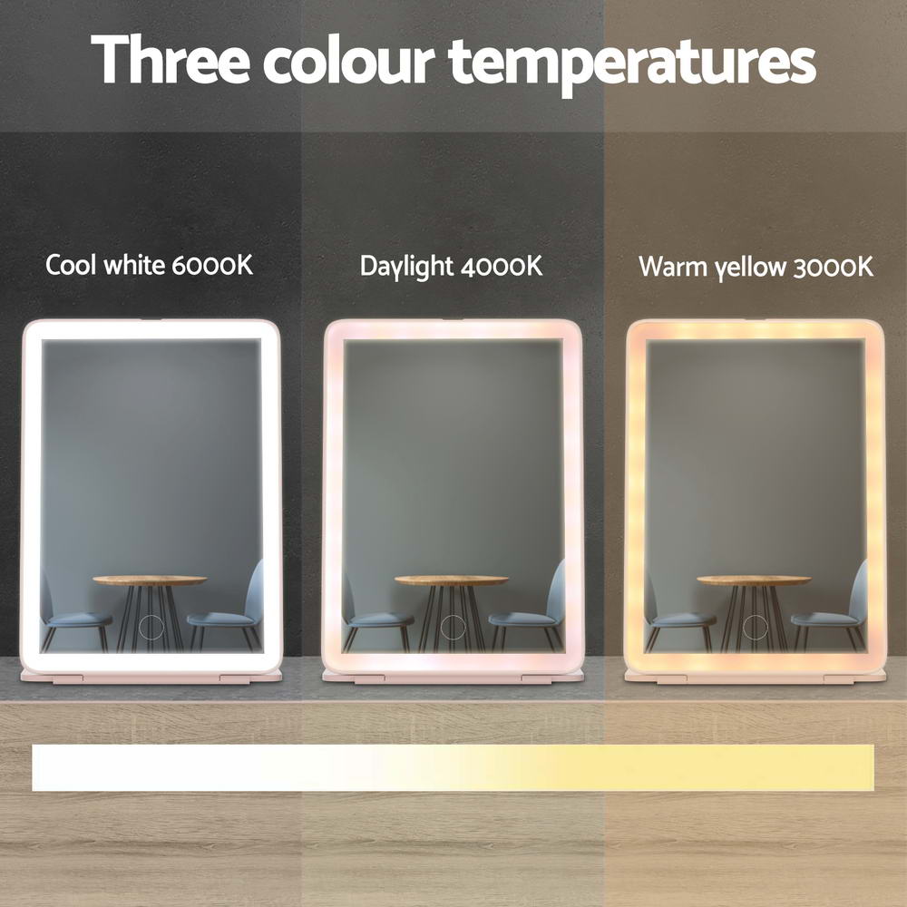 Compact Travel Makeup Mirror - Pink