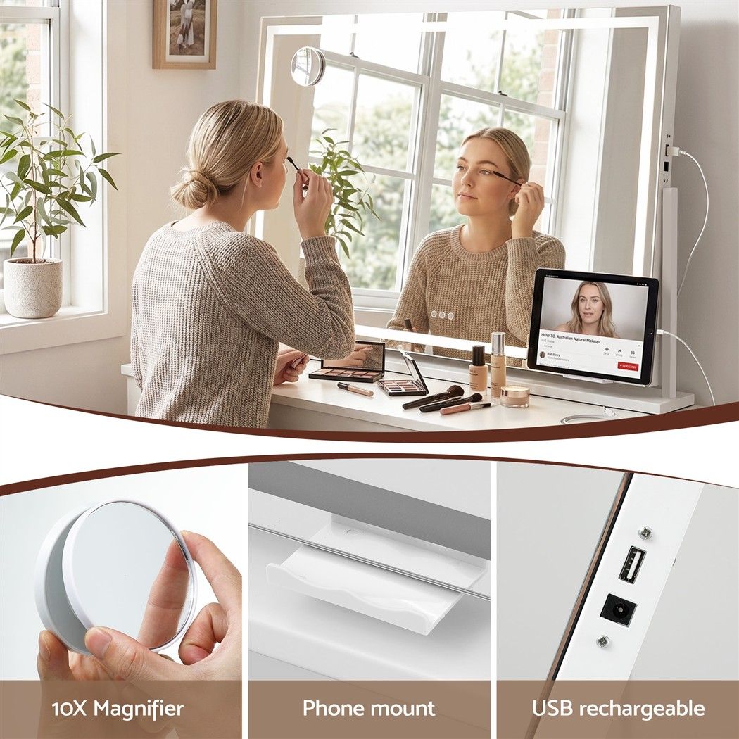 Makeup Pro XL LED Vanity Mirror 100cm – 360° Swivel