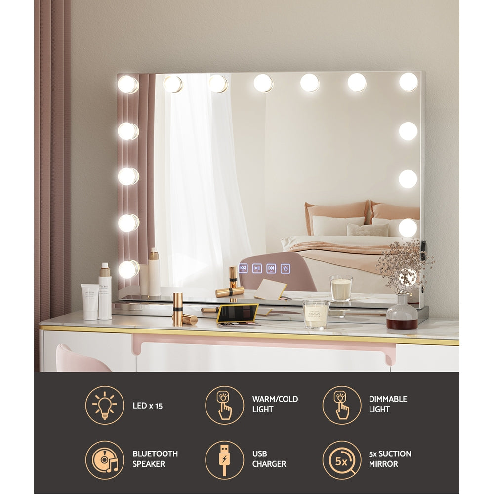 Hollywood Glam LED Makeup Mirror - Bluetooth - Small – Designer mirror by Interior Ave