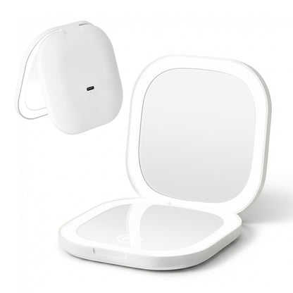 Aura LED Compact Mirror - White