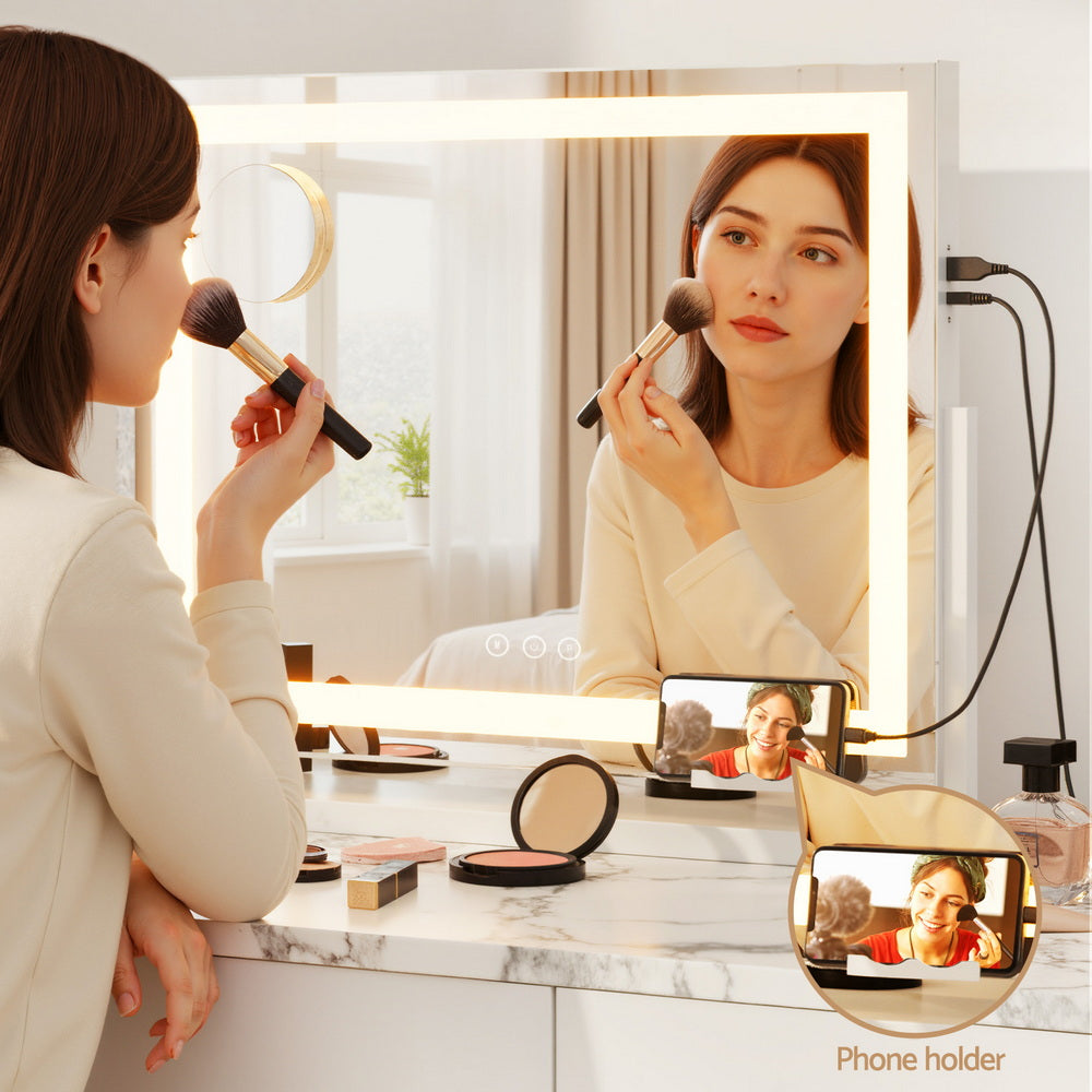 Makeup Pro Vanity Makeup Mirror Small - 360° Swivel LED Mirror