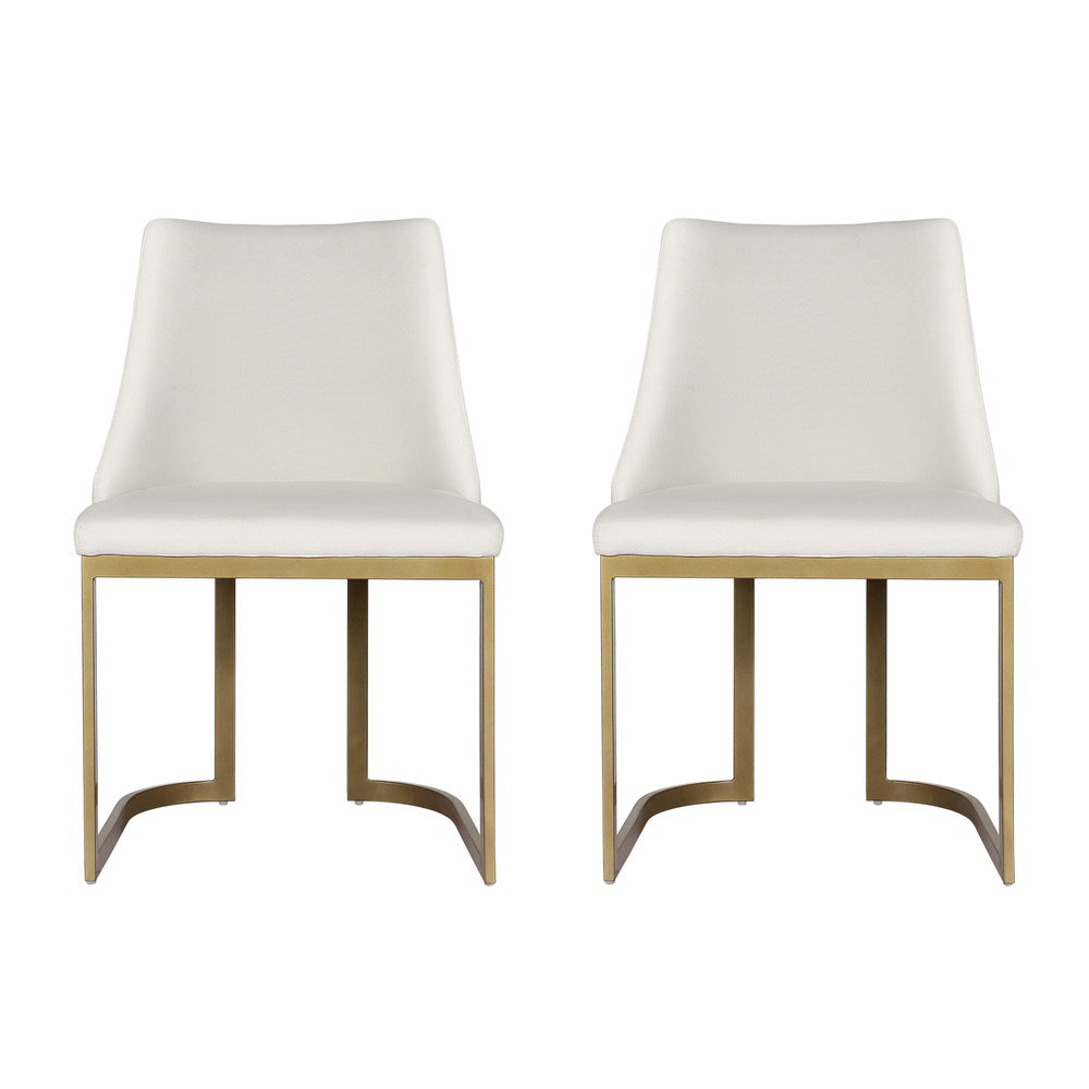 GIA BEIGE DINING CHAIR - SET OF TWO