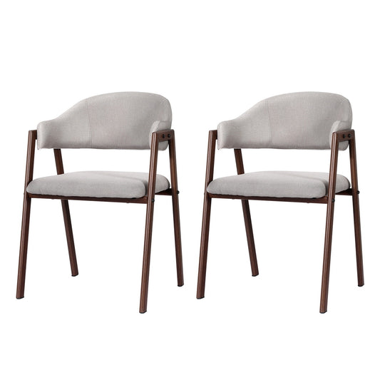 Camille Grey Chair - Set of Two