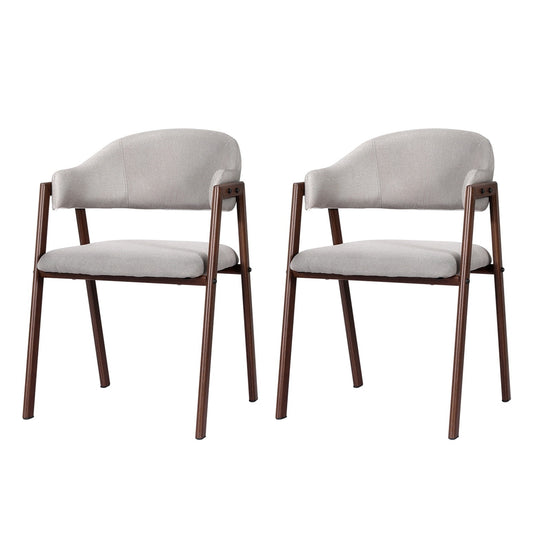 CAMILLE GREY CHAIR - SET OF TWO