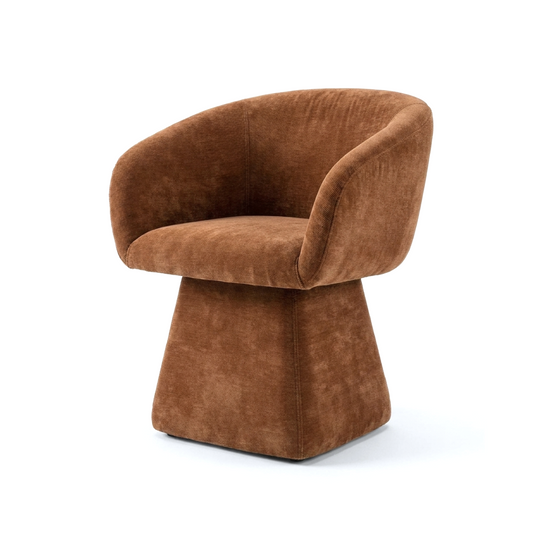 Merlo Swivel Chair in Cinnamon