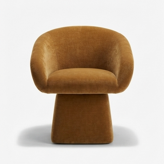 Merlo Swivel Chair in Cinnamon