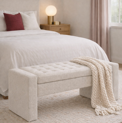 Milan Storage Bench - Vanilla Oat