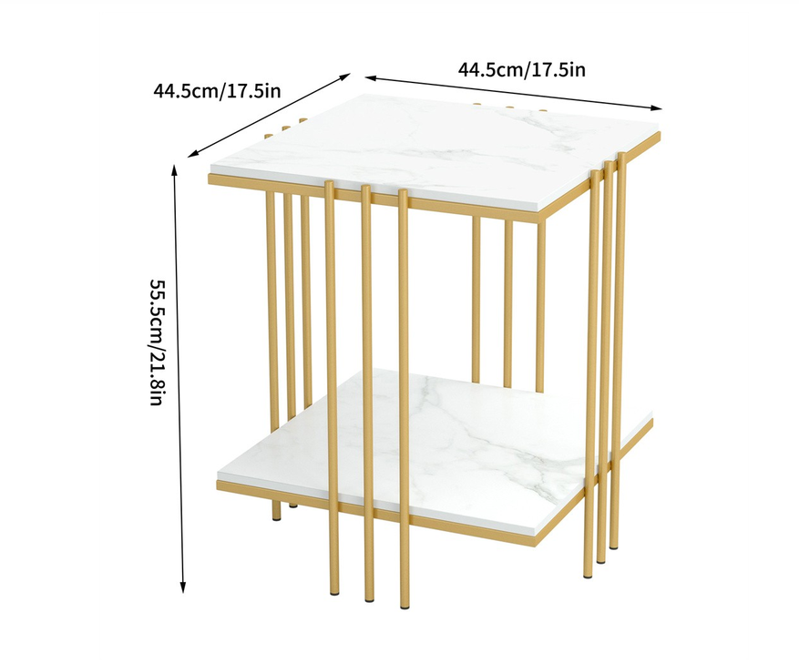 Square Marble Stone Side Table