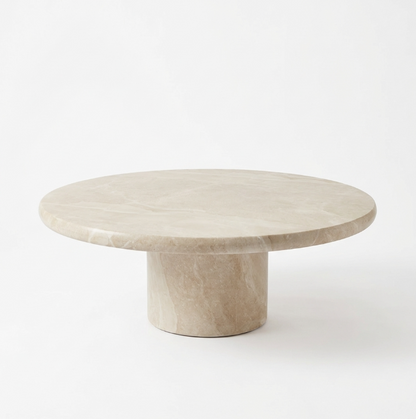 Nobu Round Sculptural Stone Coffee Table