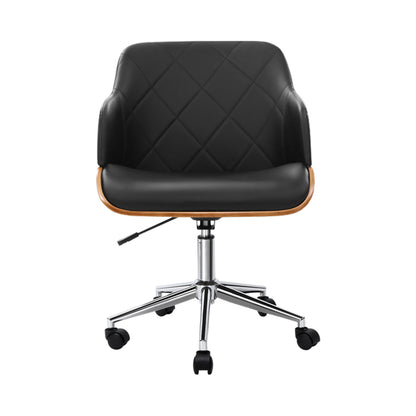 Lex Wooden Office Chair - Black