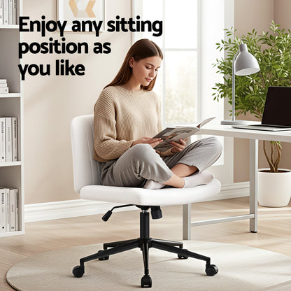 Cosmo Armless Office Chair – White