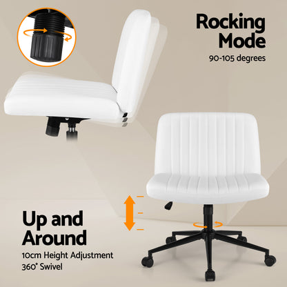 Cosmo Armless Office Chair – White