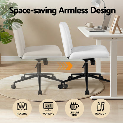 Cosmo Armless Office Chair – White