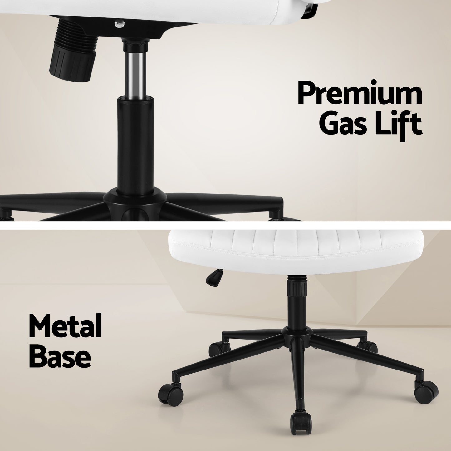 Cosmo Armless Office Chair – White
