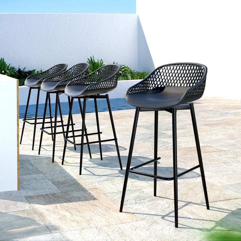 CASCADE OUTDOOR BAR STOOLS - SET OF 4