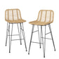 Urban Wicker Bar Stool - Set of Two - Natural