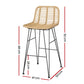 Urban Wicker Bar Stool - Set of Two - Natural