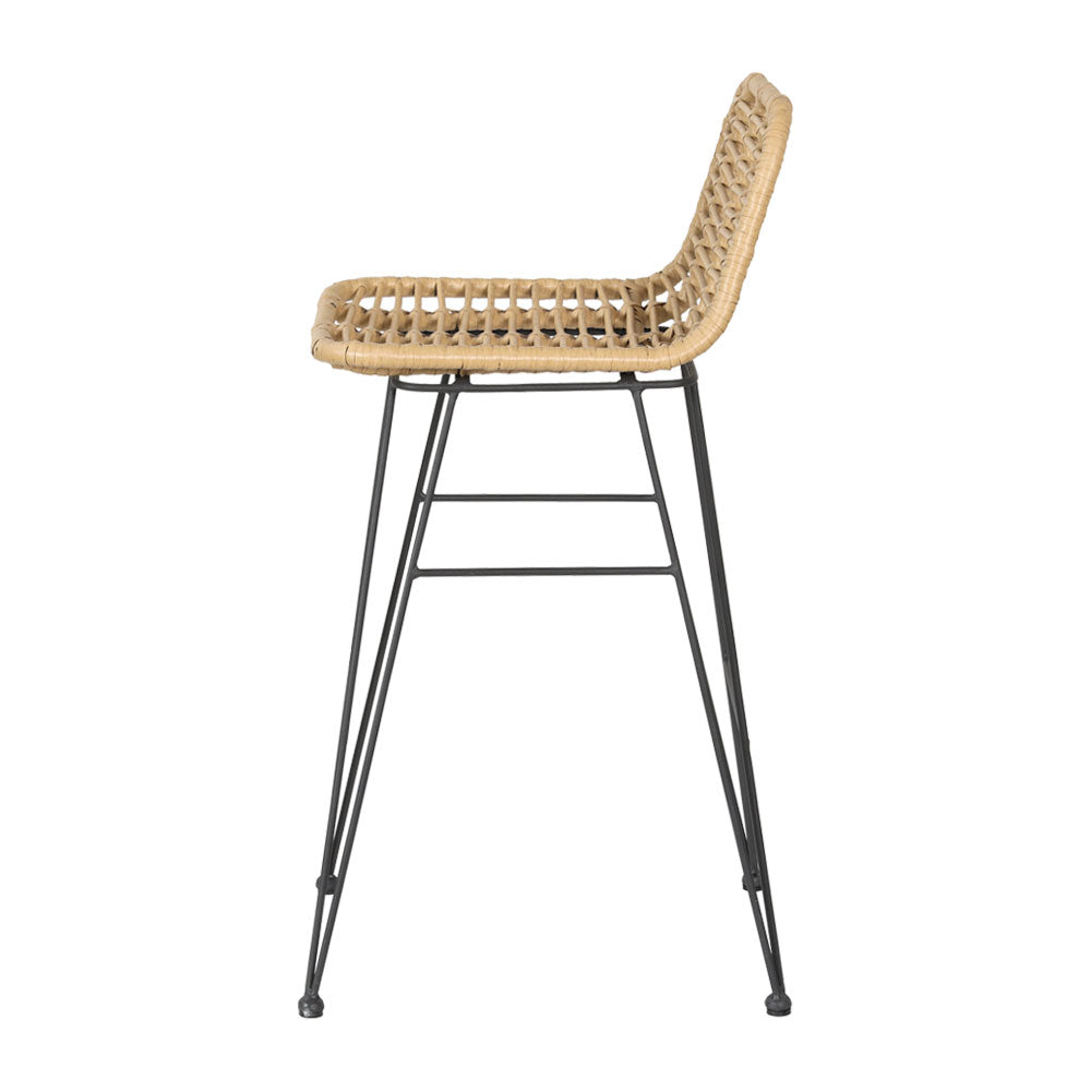 Urban Wicker Bar Stool - Set of Two - Natural