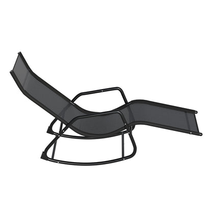 The breeze Sun Lounge Rocking Chair Outdoor Lounger Patio Furniture Pool Garden