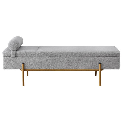 Lila Storage Ottoman 140cm Bench - Grey
