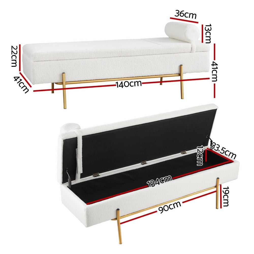 Lila Storage Ottoman - 140cm