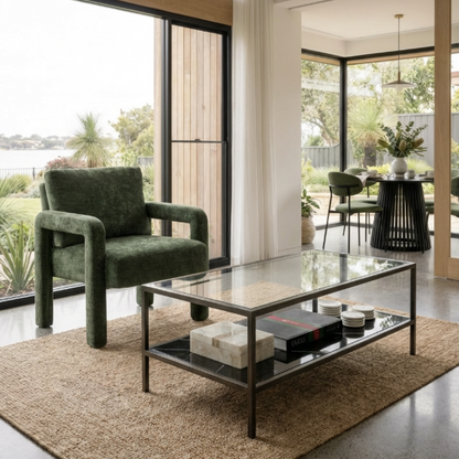 Olive Velvet Occasional Chair | Accent Chair by Interior Ave