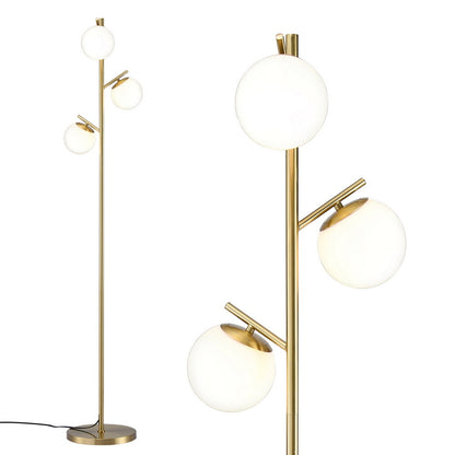 Opal 3-Light  Floor Lamp - Gold