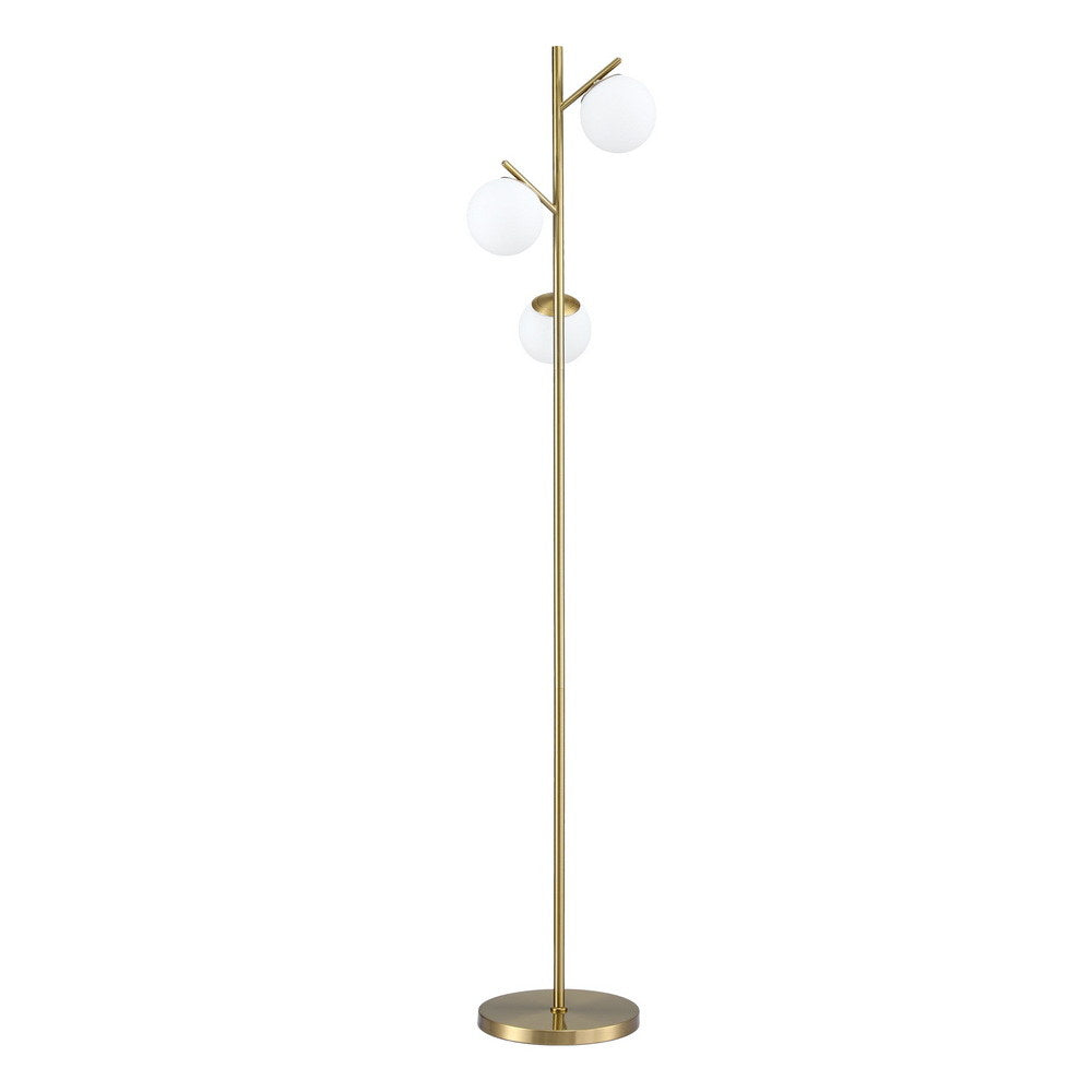 Opal 3-Light  Floor Lamp - Gold