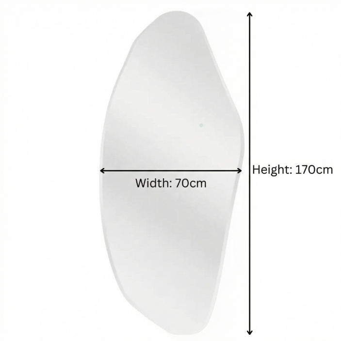 Opal Irregular LED Wall Mirror – Backlit Statement Mirror