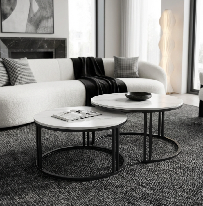 Premier Nested Coffee Table Set - Black – premium furniture by Interior Ave