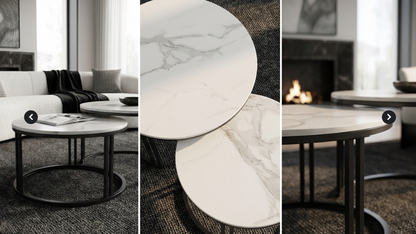 Premier Nested Coffee Table Set - Black – premium furniture by Interior Ave