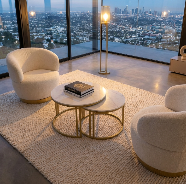 Premier Nested Coffee Table Set - Gold – premium furniture by Interior Ave