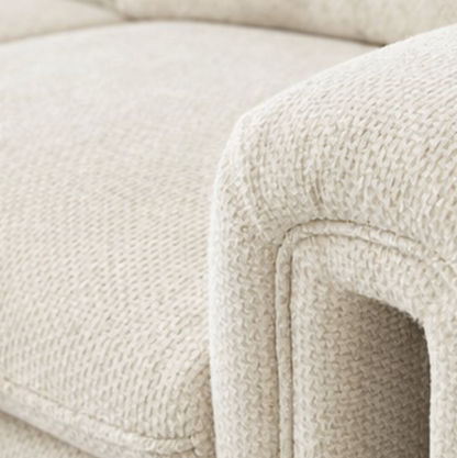 Peru 3 Seater Tweed Sofa - Natural