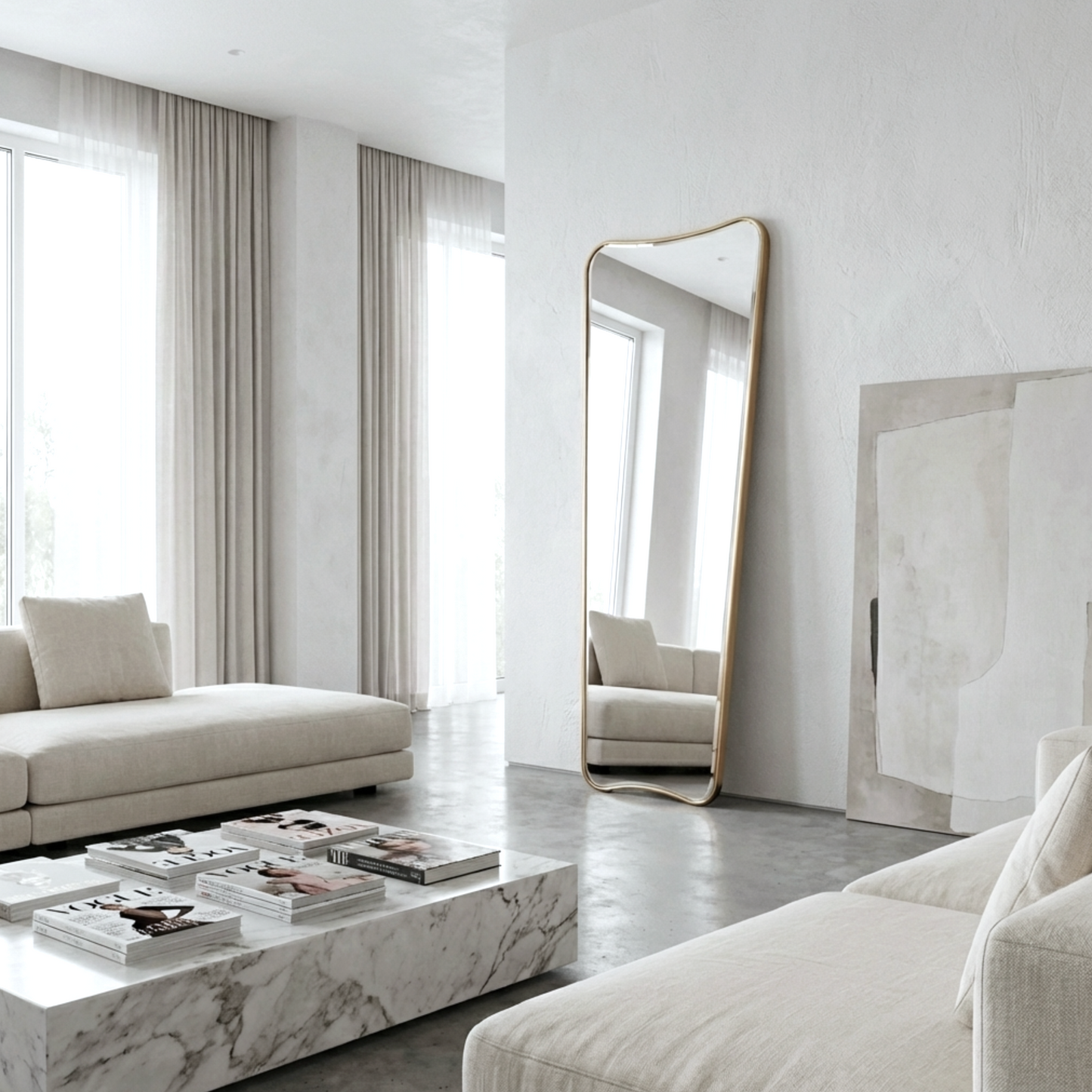 Pierre Gold Frame Decorative Wall Mirror