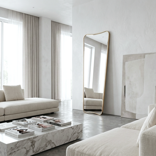 Pierre full-length gold frame wall mirror 180cm x 60cm | Statement Mirror by Interior Ave